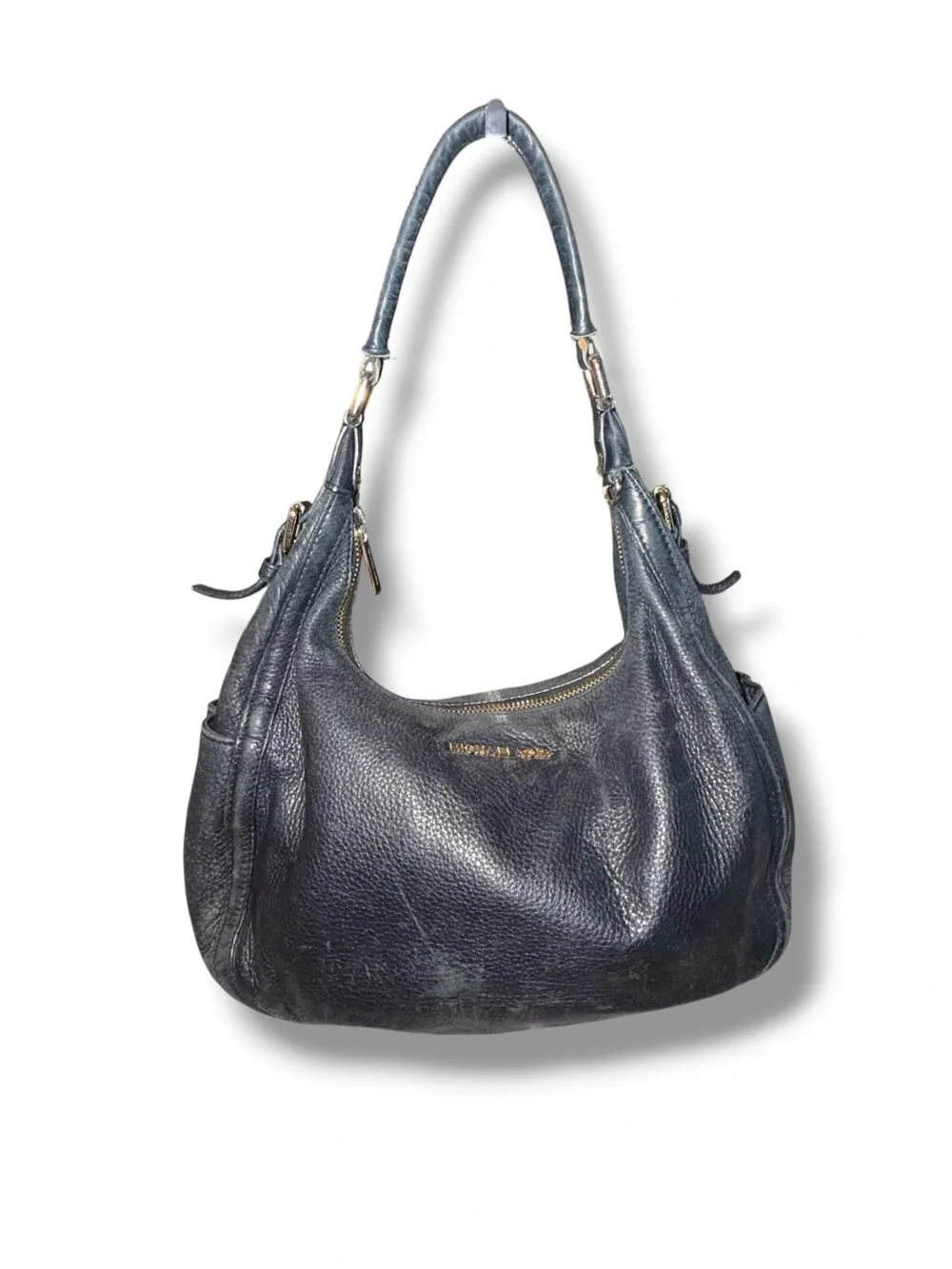 MICHAEL KORS Lydia Hobo bag - Black Pebbled Leather